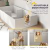 PawHut Whelping Box for Puppies and Dogs w/ Waterproof Pee Pad & Adjustable Door for Large, Medium, Small Dogs,96" x 47" x 19"