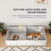 PawHut Whelping Box for Puppies and Dogs w/ Waterproof Pee Pad & Adjustable Door for Large, Medium, Small Dogs,96" x 47" x 19"