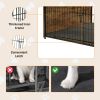 Dog Kennel Furniture, Wooden Dog Crate End Table, Heavy Duty Dog Crate, Decorative Pet Crate Dog Cage for Large Indoor Use (Rustic Brown) 39" L×26" W×