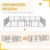 PawHut 24 Panel Dog Playpen for Small and Medium Dogs with Lockable Door, or Indoor/Outdoor Use, DIY Shape Pet Playpen, 189" x 189" x 32"
