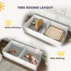 PawHut Whelping Box for Puppies and Dogs w/ Waterproof Pee Pad & Adjustable Door for Large, Medium, Small Dogs,96" x 47" x 19"