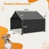 Outdoor Dog Bed Dog Shade Shelter, Portable Pet Tent, Water Resistant Dog House for Shade Protection, Outdoor, Garden, Patio, Backyard, Gray