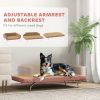 PawHut Dog Sofa Bed w/ Adjustable Armrest & Backrest for Small, Medium & Large Dogs, Pink