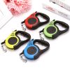 Dog Leash Retractable for Small Medium Dog up to 33lbs Nylon Tape/Ribbon Anti-Slip Handle One-Handed Brake Pause Lock